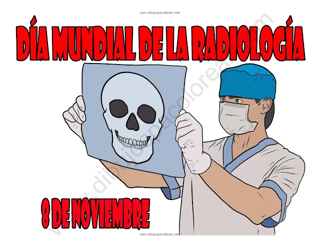 Día Mundial De La Radiología dibujo a color y para colorear